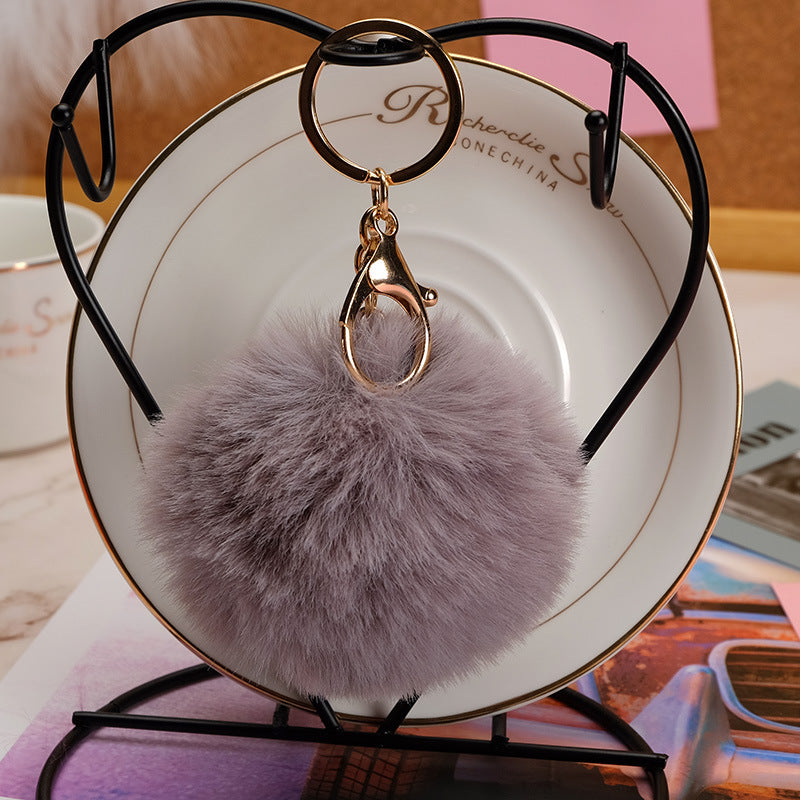 Wholesale Imitation Rex Rabbit Fur Ball Keychain